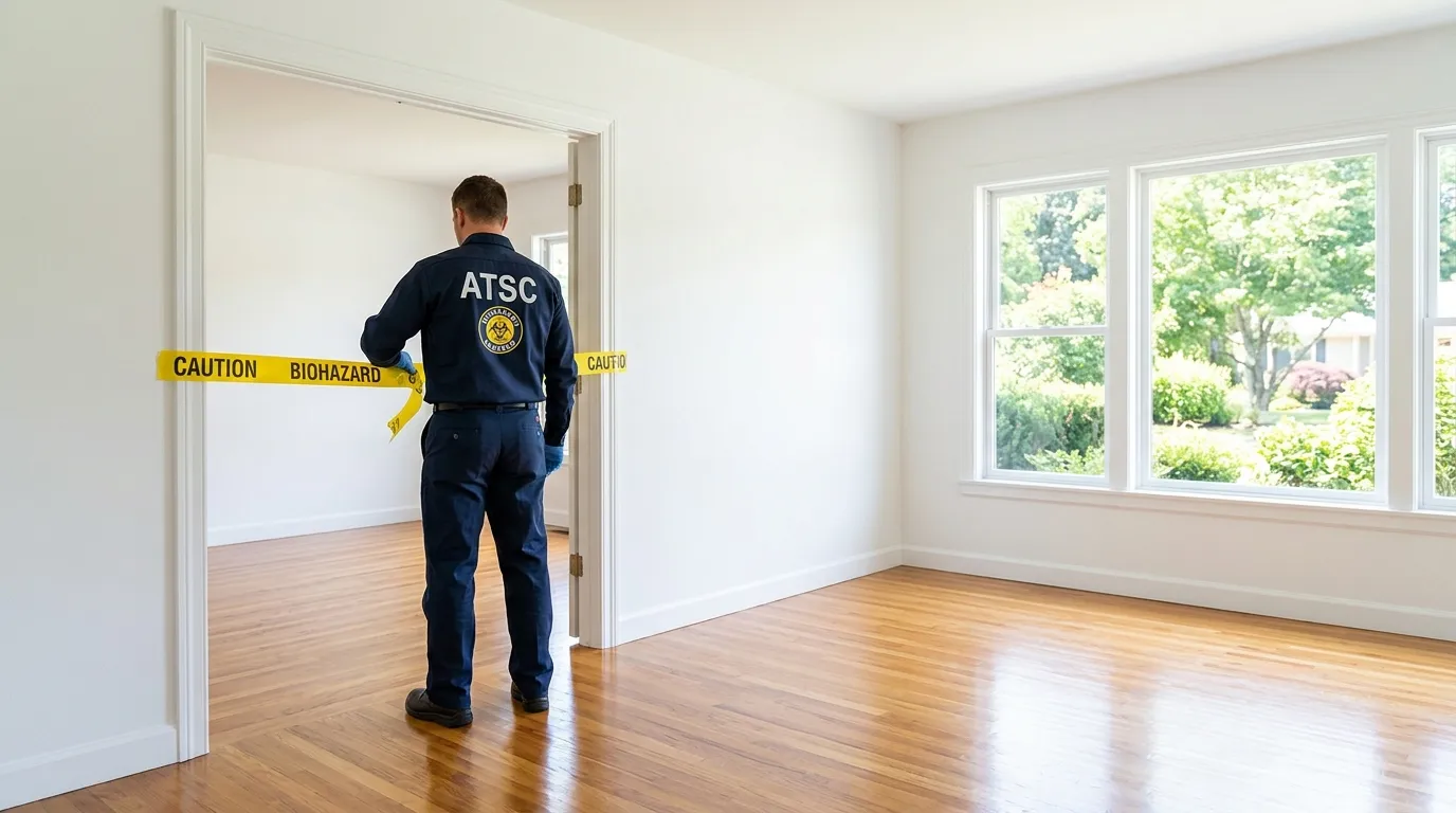 Certified biohazard cleanup crew performing Trauma Scene Cleanup in Indian Trail